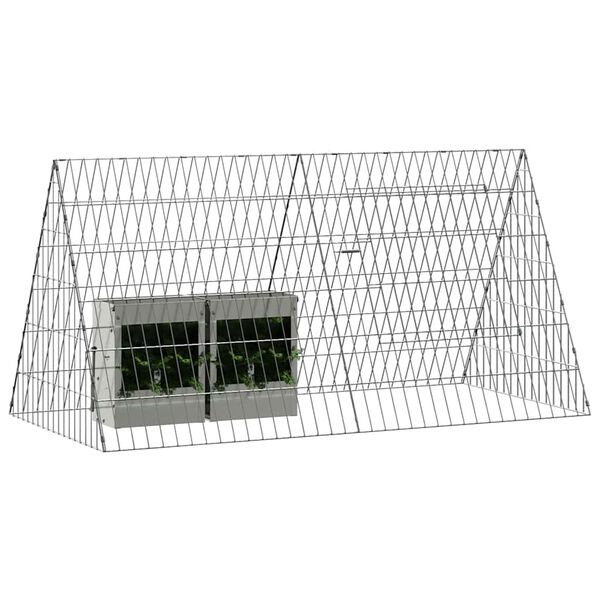 vidaXL Rabbit Cage Silver 110 x 55 x 55 cm Galvanised Steel