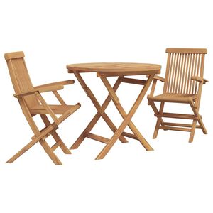 vidaXL Garden Dining Set 3 pcs Brown Solid Acacia Wood