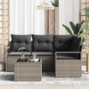 vidaXL Garden Sofa Set with Cushion with Storage 5 pcs Light Grey