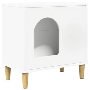 vidaXL Cat House White 51 x 30 x 52 cm Engineered Wood