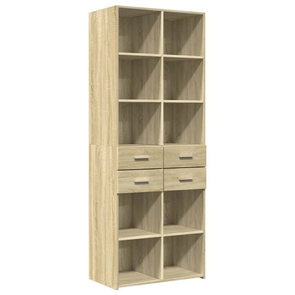 vidaXL Highboard Sonoma Oak 70x42.5x185 cm Engineered Wood