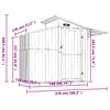 vidaXL Garden Shed Green 270x130x208.5 cm Galvanised Steel