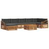 vidaXL Outdoor Sofa Set 8 pcs Natural and Anthracite