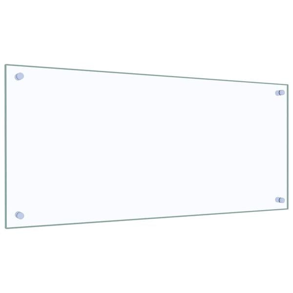 vidaXL Kitchen Backsplash 2 pcs Transparent 90 x 40 cm Tempered Glass
