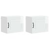 vidaXL Kitchen Cabinet Kalmar 2 pcs High Gloss White 50 x 31 x 40 cm