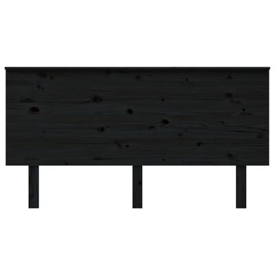 vidaXL Bed Headboard Black 154x6x82.5 cm Solid Wood Pine
