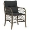 vidaXL 9 Piece Garden Dining Set with Cushions Grey Poly Rattan
