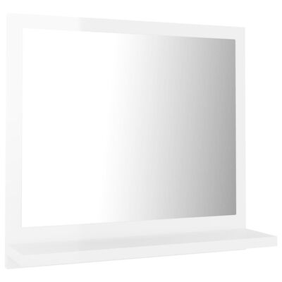 vidaXL Bathroom Mirror High Gloss White 40x10.5x37 cm Engineered Wood