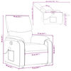 vidaXL Stand up Massage Recliner Chair Cream Fabric