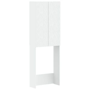 vidaXL Toilet Cabinet DELFT White 66 x 25.5 x 190 cm Engineered Wood