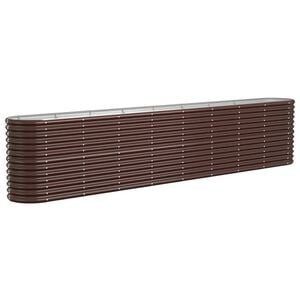 vidaXL Garden Raised Bed Galvanised Steel 332x40x68 cm Brown