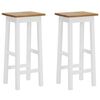 vidaXL Bar Stool | Set of 2 | Oak and White