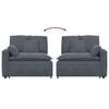 vidaXL Modular Sofa Armrest End Module with Cushions Dark Grey 100 cm