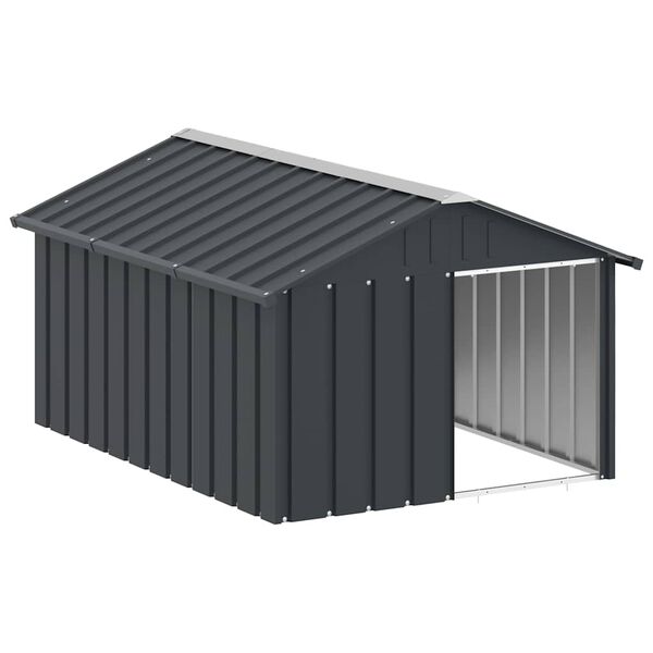 vidaXL Dog House Anthracite 116.5x153x81.5 cm Galvanised Steel