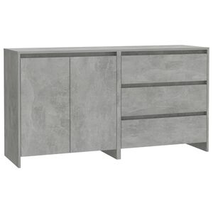 vidaXL Sideboard | Set of 2 | Concrete grey | Engineered wood | Medium