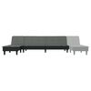 vidaXL L-shaped Sofa Bed Dark Grey 255x140x70 cm Fabric