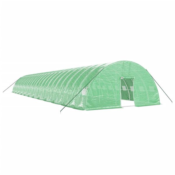 vidaXL Greenhouse with Steel Frame Green 144 m&sup2; 24x6x2.85 m