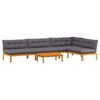 vidaXL 5 Piece Garden Pallet Sofa Units Solid Acacia Wood Natural