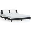 vidaXL Bed Frame without Mattress "Zadar" Black and White 180x200 cm Super King Faux Leather