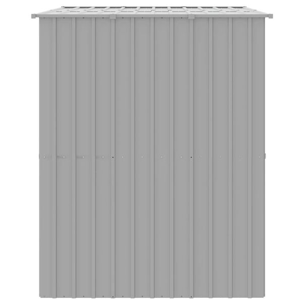 vidaXL Dog House with Roof Light Grey 214x153x181 cm Galvanised Steel