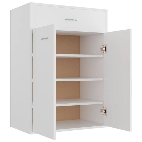 vidaXL Shoe Cabinet White 60x35x84 cm Engineered Wood