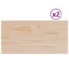 vidaXL Table Tops 2 pcs 80x40x1.7 cm Rectangular Solid Wood Pine