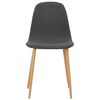 vidaXL Dining Chairs 2 pcs Dark Grey Fabric