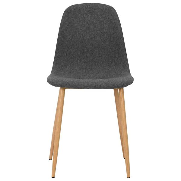 vidaXL Dining Chairs 2 pcs Dark Grey Fabric