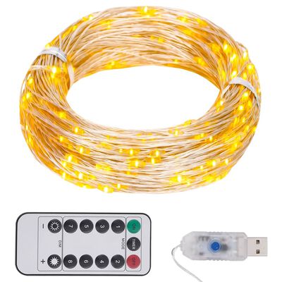 vidaXL LED String with 300 LEDs Warm White 30 m