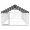 vidaXL Outdoor Dog Kennel with Roof 400x200x150 cm