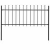 vidaXL Garden Fence Woerden with Spear Top Steel 181x80 cm Black