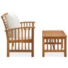 vidaXL 2 Piece Garden Lounge Set with Cushions Solid Acacia Wood