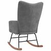 vidaXL Rocking Chair Dark Grey Velvet