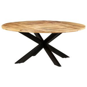 vidaXL Dining Table Round 175x75 cm Rough Mango Wood