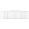 vidaXL Arched Gabion Basket 400x30x100/120 cm Galvanised Iron