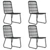 vidaXL 5 Piece Outdoor Dining Set Poly Rattan and Glass