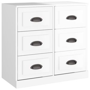 vidaXL Sideboard High Gloss White 70x35,5x67,5 cm Engineered Wood
