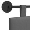 vidaXL Hanging Headboard Wall-mounted Dark Grey 100 x 55 x 5 cm Fabric