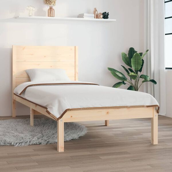 vidaXL Bed Frame without Mattress 90x190 cm Single Solid Wood