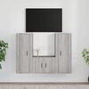 vidaXL 3 Piece TV Cabinet Set Grey Sonoma Engineered Wood