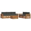 vidaXL Outdoor Sofa Set 6 pcs Natural and Anthracite