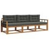 vidaXL Outdoor Sofa Set 3 pcs Natural and Anthracite