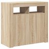 vidaXL Sideboard with LED Lights Sonoma Oak 80x35x75 cm