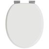 vidaXL Toilet Seats with Soft Close Lids 2 pcs MDF White
