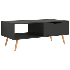 vidaXL Coffee Table | Grey | Engineered wood, MDF | 100 x 49.5 x 43 cm | Storage