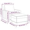 vidaXL Sofa Chair with Footstool Cappuccino 60 cm Faux Leather