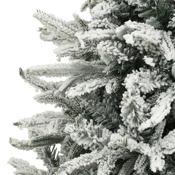 vidaXL Artificial Christmas Tree with Flocked Snow Green 150 cm PVC&PE