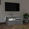 vidaXL TV Cabinet with LED Lights Concrete Grey 90x35x40 cm