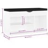 vidaXL Shoe Bench with Cushion White 80x30x47 cm Engineered Wood