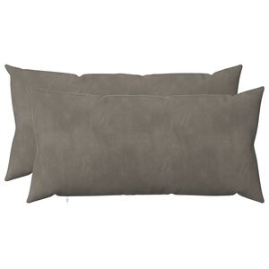 vidaXL Cushion with Pillow HEERLEN 2 pcs Light Grey Velvet